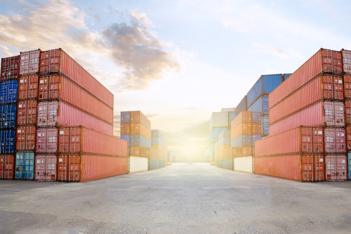 Transportation Logistics of international container cargo shippi